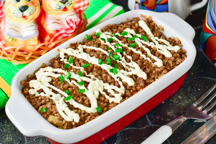 Ready-made buckwheat porridge casserole - tasty and healthy