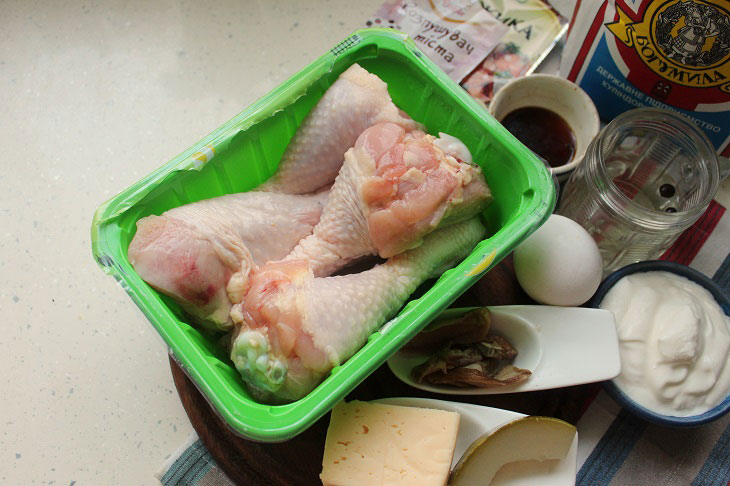 Chicken in dough bags - a delicious and festive dish