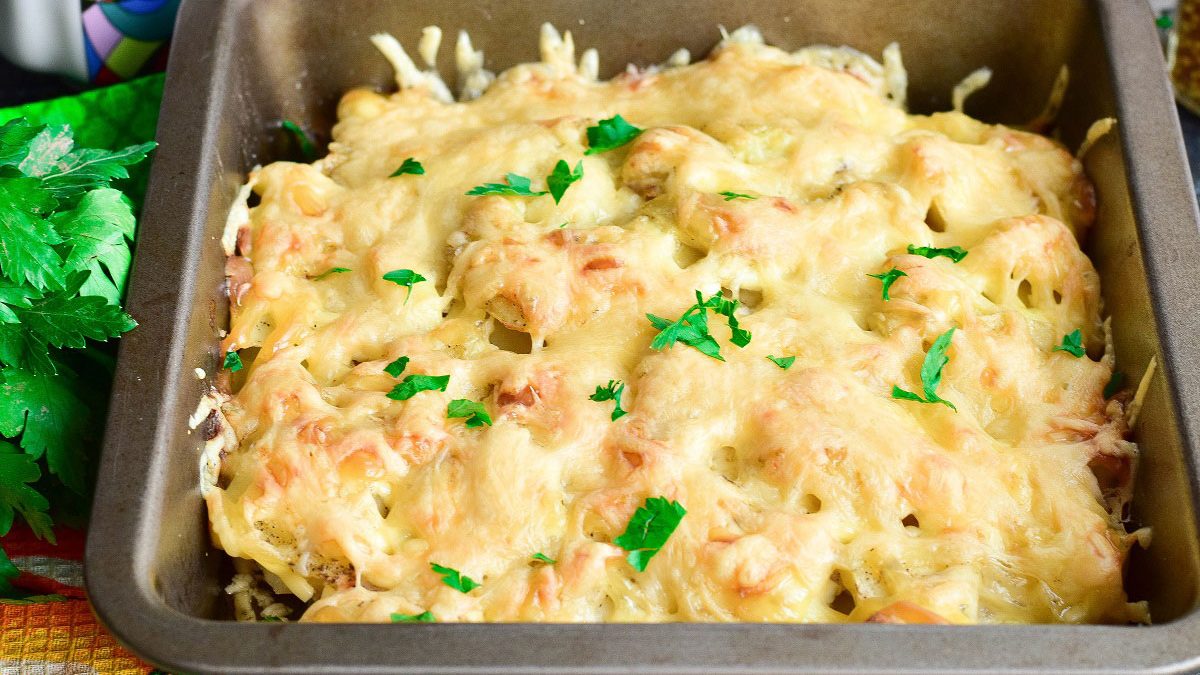 Chicken and cheese gratin – a great dish for dinner or a festive table