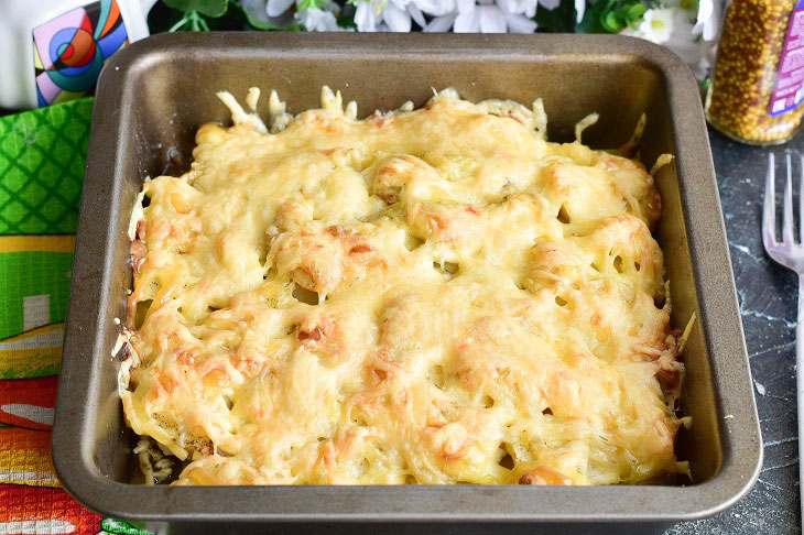 Chicken and cheese gratin - a great dish for dinner or a festive table