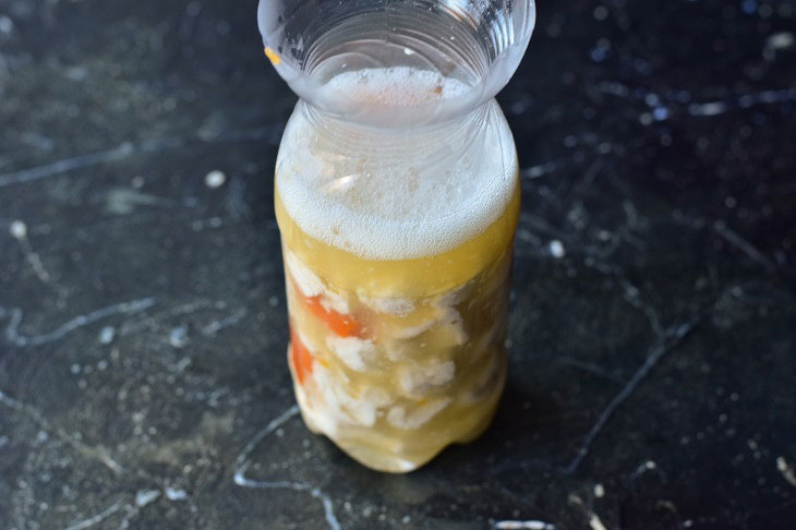 Chicken roll in a bottle - an original and beautiful dish for the holiday