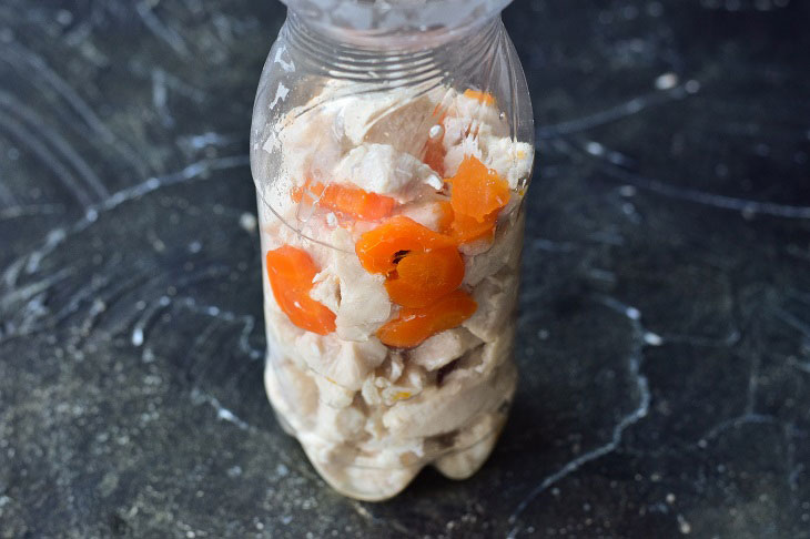 Chicken roll in a bottle - an original and beautiful dish for the holiday