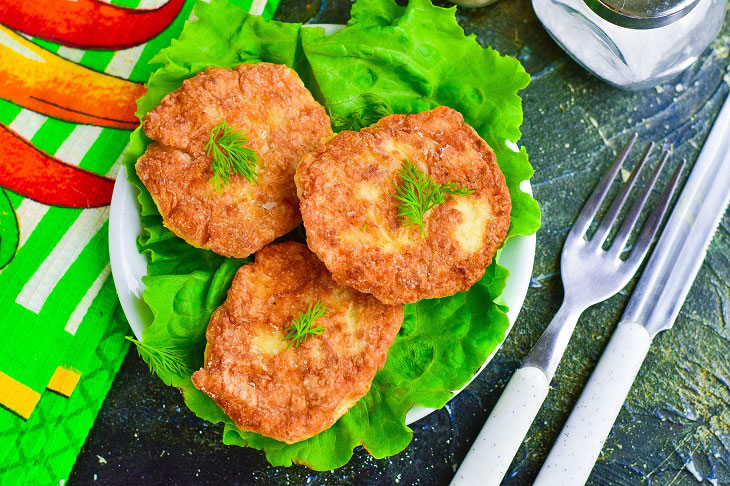 Cutlets "Nezhenka" from chicken fillet - fast and tasty