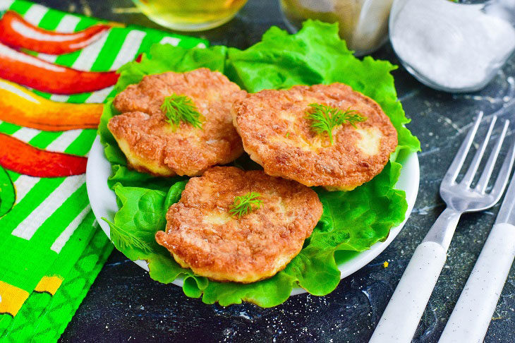 Cutlets "Nezhenka" from chicken fillet - fast and tasty