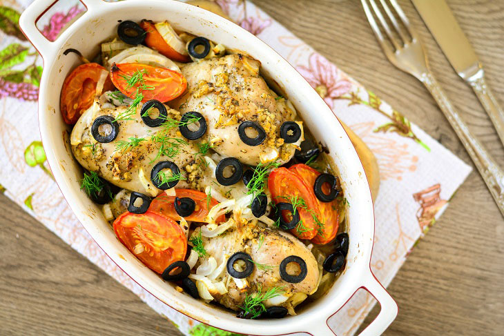 Provencal chicken in the oven - a hearty dish for the whole family