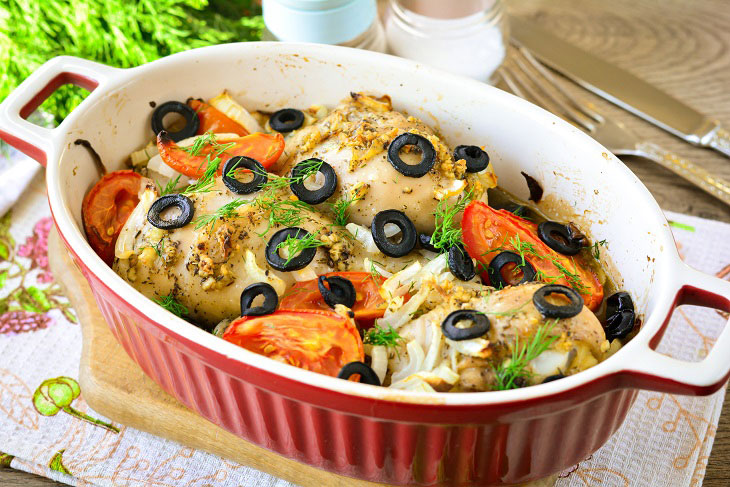 Provencal chicken in the oven - a hearty dish for the whole family