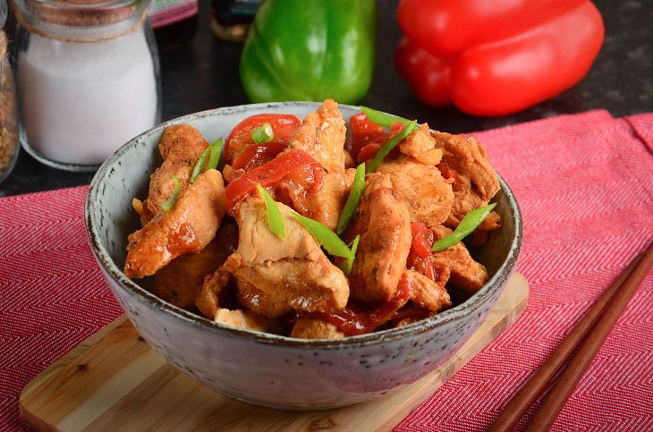 Thai spicy chicken - a savory and juicy dish