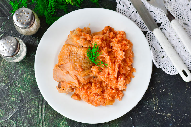 Welsh chicken and rice "Camaro" - beautiful and tasty