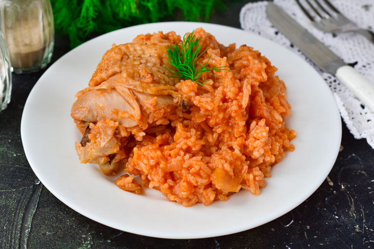 Welsh chicken and rice "Camaro" - beautiful and tasty