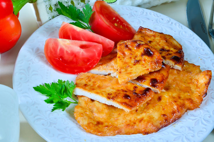 Marinated chicken chops - low-fat diet dish