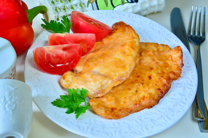 Marinated chicken chops - low-fat diet dish