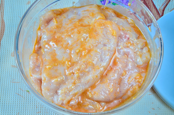 Marinated chicken chops - low-fat diet dish