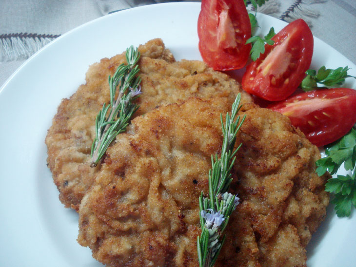 Veal Wiener Schnitzel - very tender, just melts in your mouth