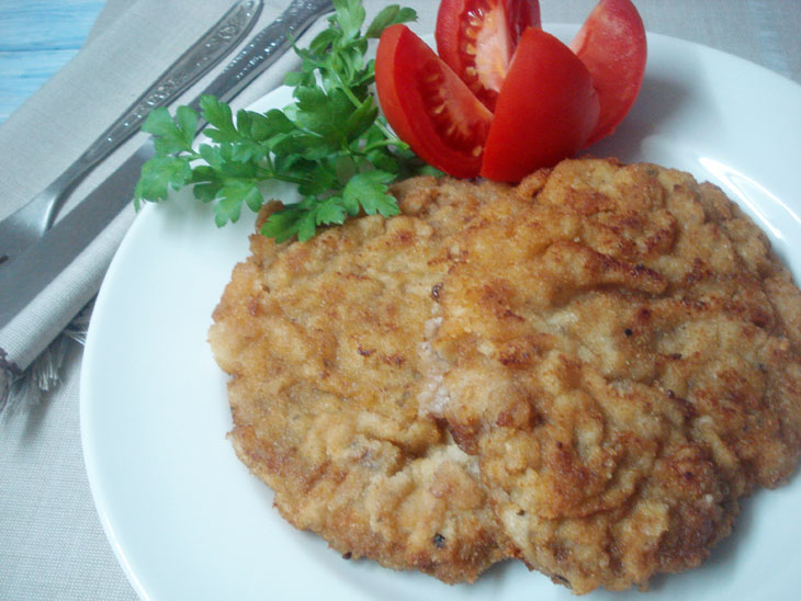 Veal Wiener Schnitzel - very tender, just melts in your mouth