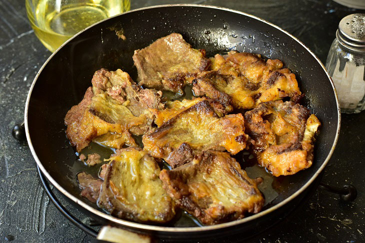 Beef liver in starch - without bitterness, soft and juicy