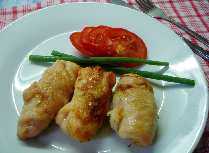 Meat fingers with mushroom filling - literally dissolve in your mouth