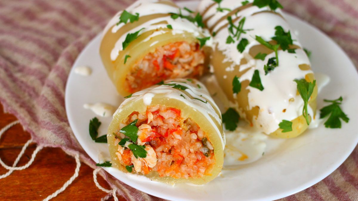 Stuffed peppers with rice, meat and vegetables – when there is no time for complex dishes