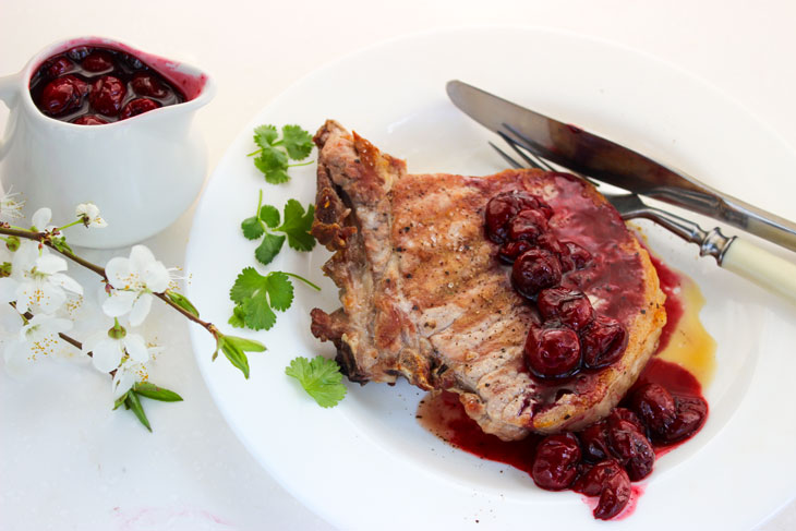 Cherry sauce for meat - step by step recipe with photo