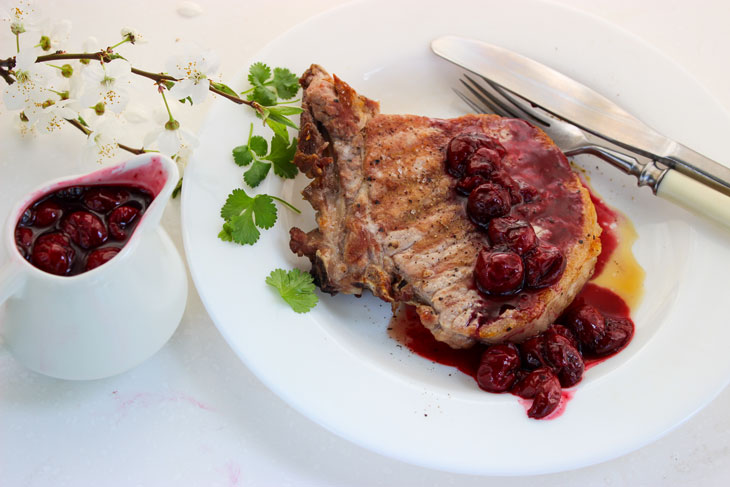 Cherry sauce for meat - step by step recipe with photo