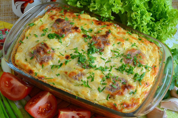 Potato casserole with meatballs - a simple and very tasty dinner