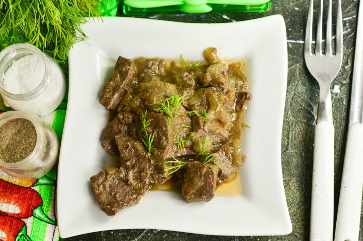 Stroganoff liver - a favorite Soviet dish