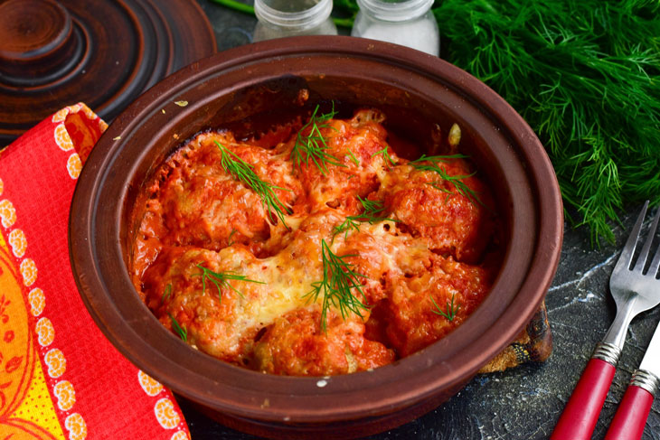 Lazy sorcerers with minced meat in the oven - a chic meat dish