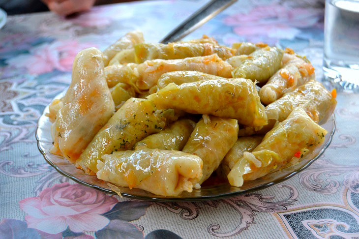 Cabbage rolls with mushrooms in Transcarpathian style - very tender and tasty