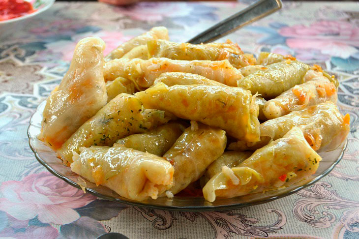 Cabbage rolls with mushrooms in Transcarpathian style - very tender and tasty