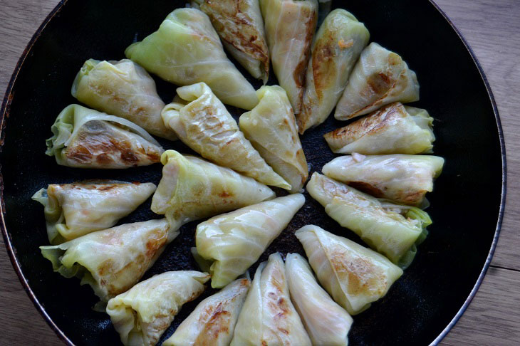 Cabbage rolls with mushrooms in Transcarpathian style - very tender and tasty