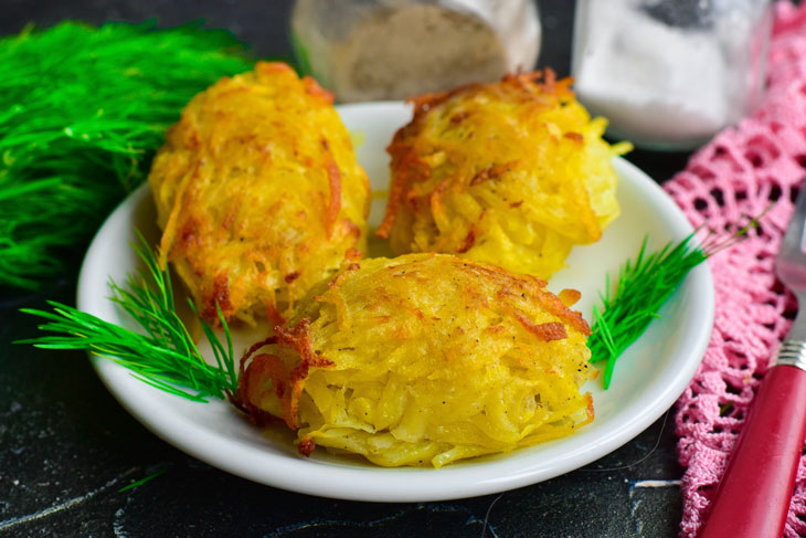 Sorcerers from potatoes and minced meat - very appetizing and satisfying