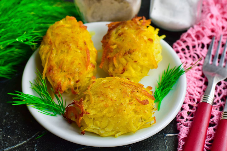 Sorcerers from potatoes and minced meat - very appetizing and satisfying