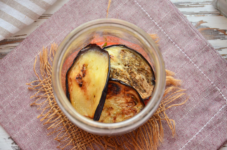 Eggplant "Teschin language" for the winter - a step by step recipe with a photo