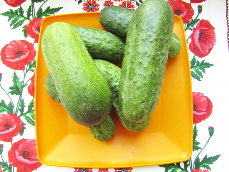 Salad "Cucumber tongues" for the winter - a step by step recipe with a photo