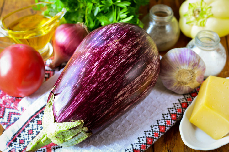 Eggplant Fan with Tomatoes and Cheese