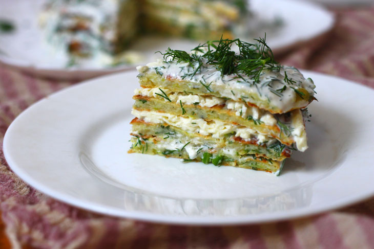 Zucchini cake with cheese "Health" - a godsend for fans of proper nutrition