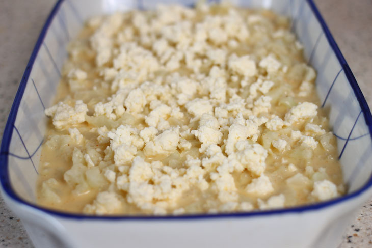 Cauliflower casserole - a very delicate diet dish