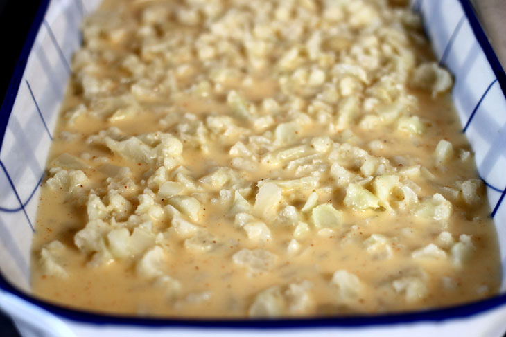 Cauliflower casserole - a very delicate diet dish