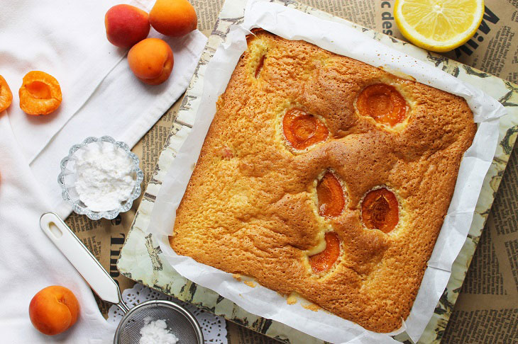 Pie with apricots "Austrian" - delicious and very tender