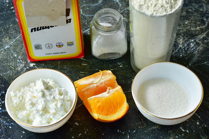 Cottage cheese cookies with orange - soft and fragrant