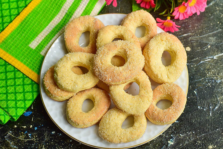 Cookies "Sugar Rings" - soft and crunchy