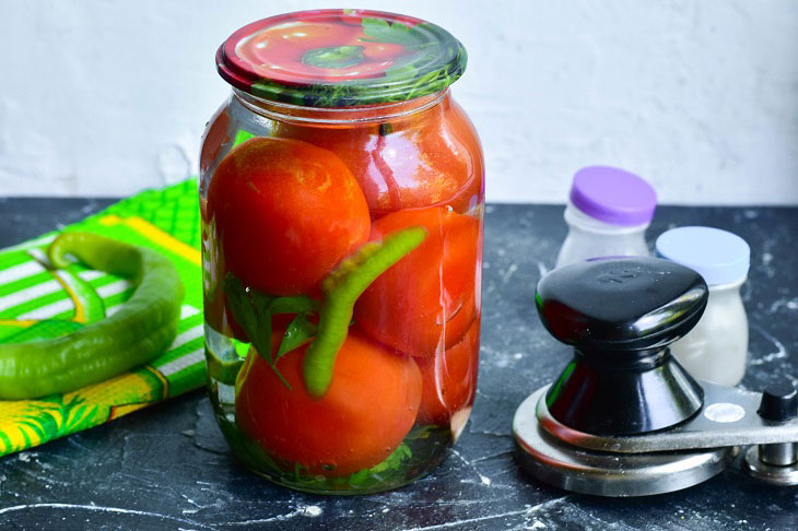 Georgian tomatoes for the winter - fragrant and tasty