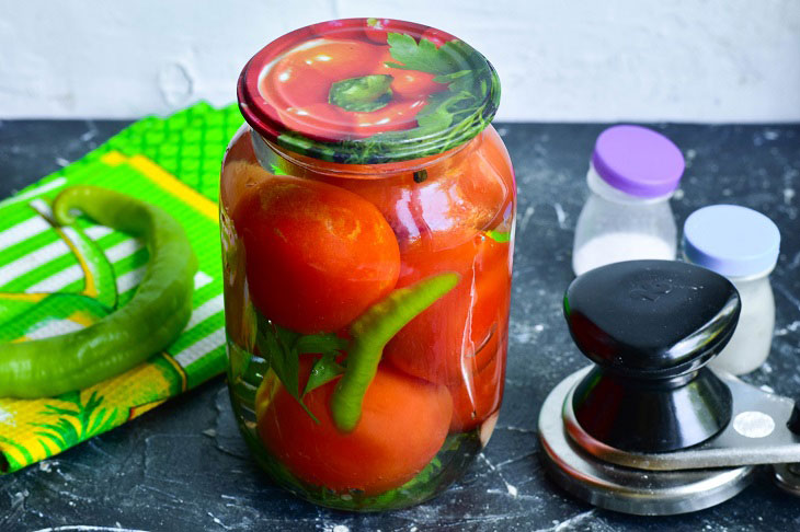 Georgian tomatoes for the winter - fragrant and tasty