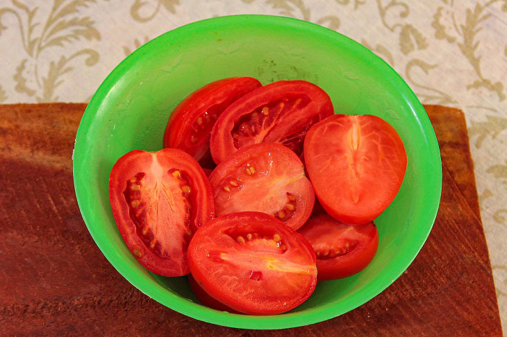 Korean-style tomatoes for the winter - juicy, spicy and fragrant