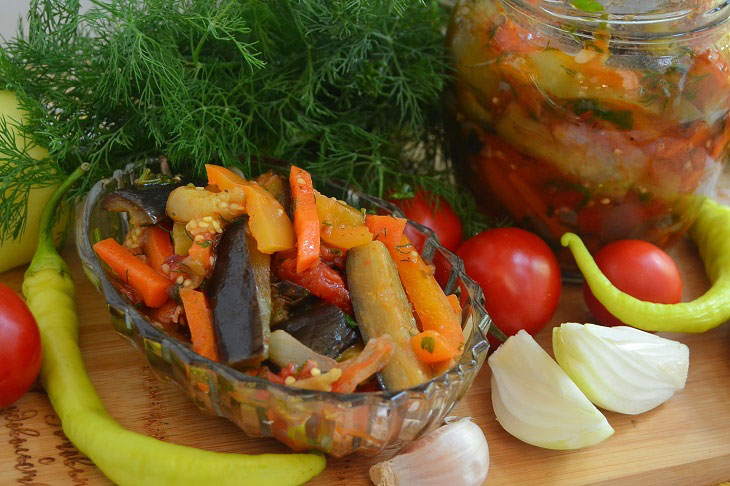 Sauté eggplant for the winter without sterilization - a fragrant and simple preparation