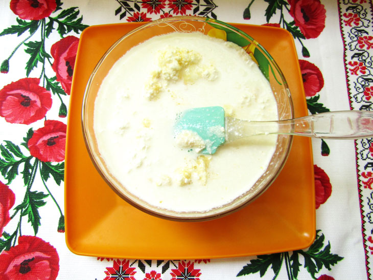 Casserole "Snow White" from cottage cheese and semolina - a step by step recipe with a photo
