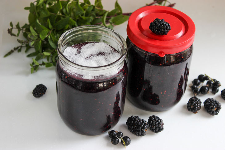 Blackberries mashed with sugar - delicious jam without cooking