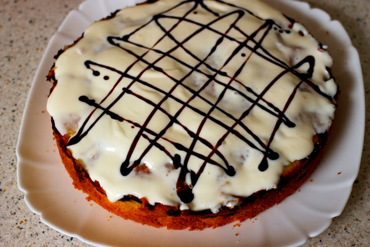 Biscuit cake with apricots and black currants - a step by step recipe with a photo