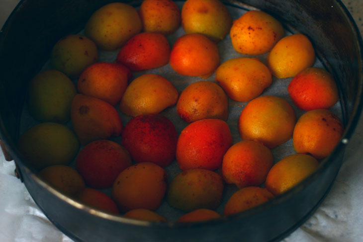 Biscuit cake with apricots and black currants - a step by step recipe with a photo