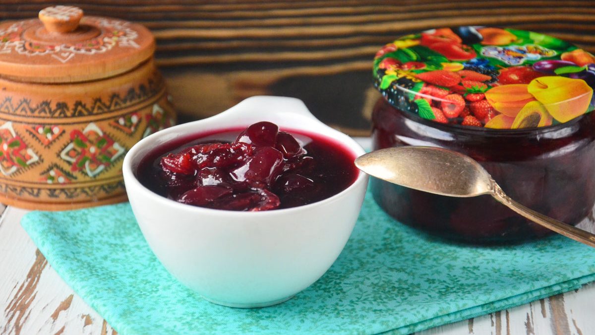 Original cherry jam with gelatin – step by step recipe with photo