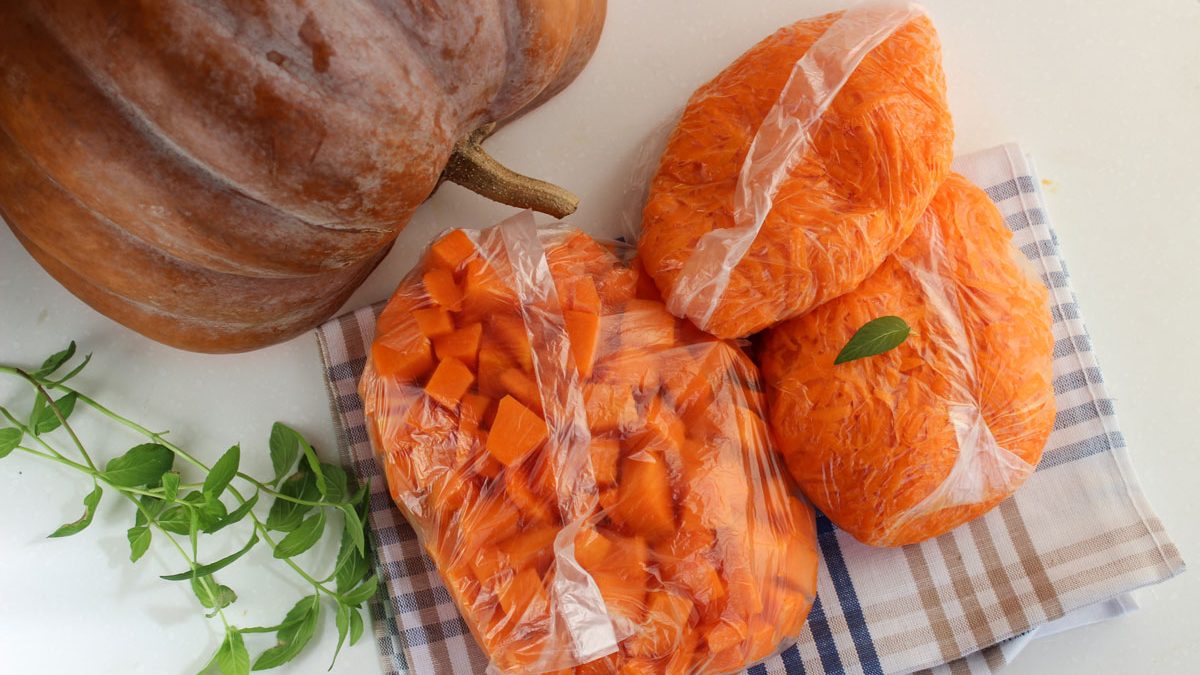 How to freeze pumpkin for the winter
